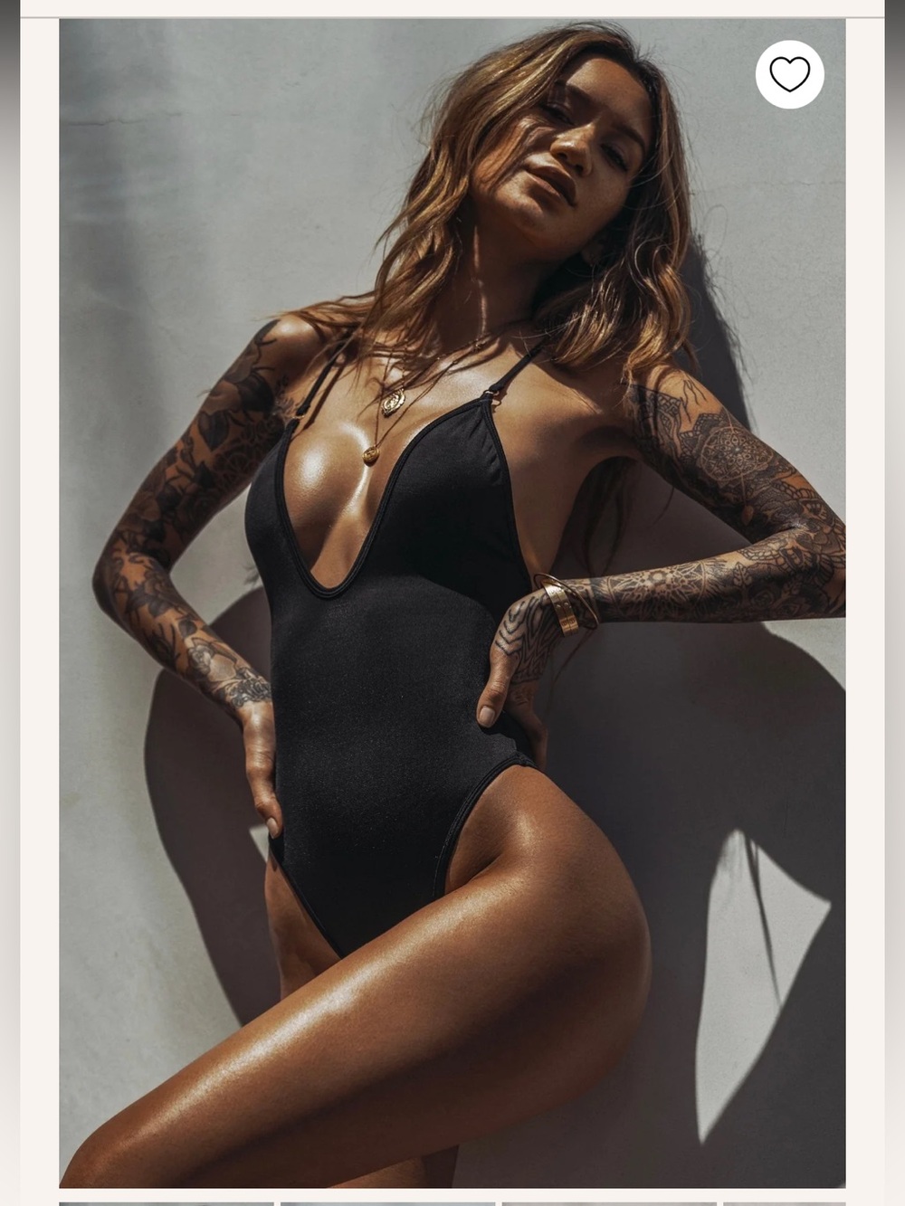 Minimalist Black V-Plunge One-Piece Swimsuit - Women Swim